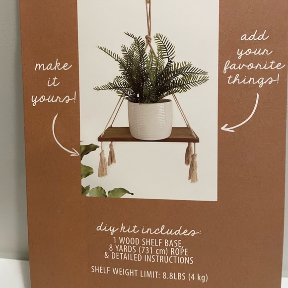 Macrame Wall Hanging Shelf Kit Boho MCM Styled Thrift - Picture 2 of 2